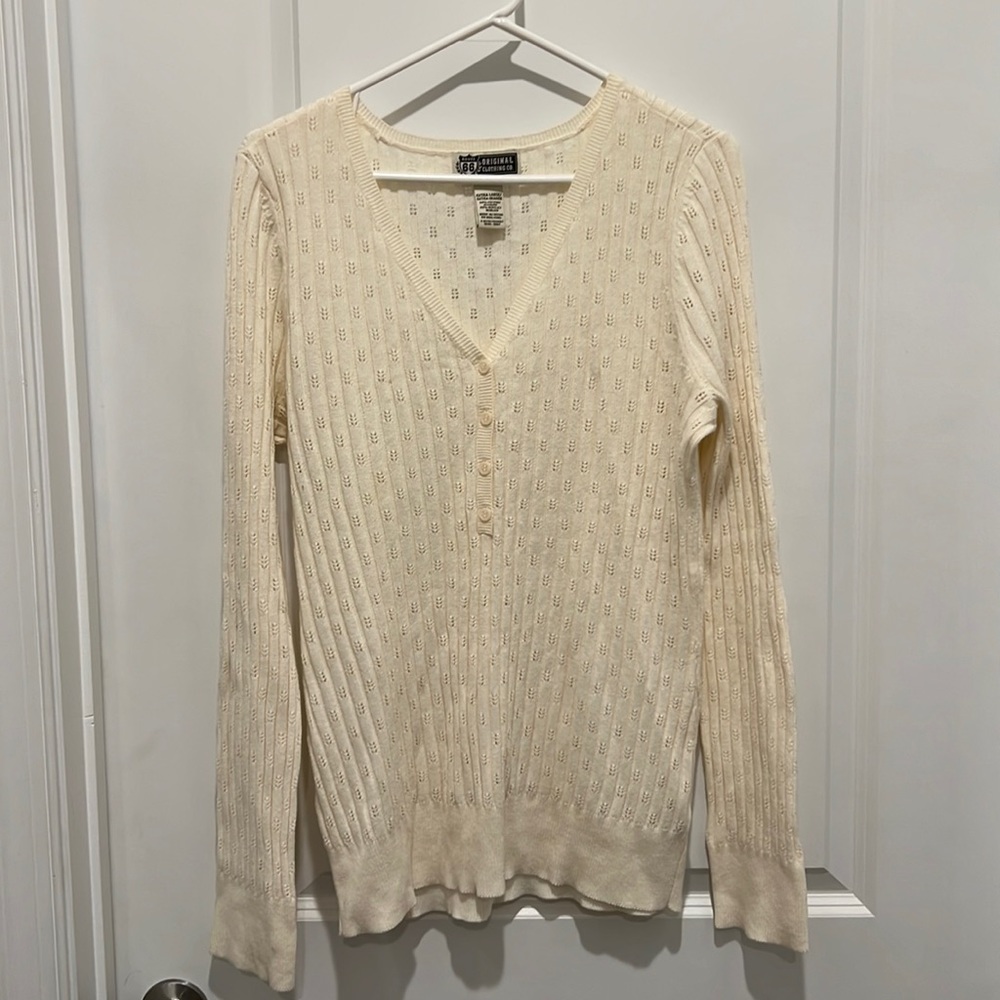 Route 66 Original Cotton Buttoned Sweater Size XL Women’s